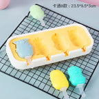 Popsicles Molds Kids Baby Cute Shapes Silicone Mini Popsicle Molds BPA Free Reusable Ice Cream Mold Popsicle Maker Homemade Set