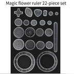 Creative Gears Geometry Spirograph Drawing Stencils Set Painting Template Art Crafts Kids Educational Toy Variety of Flowers