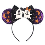 2026 Latest Fashion Ear Headband Sequin Bows For Girl Adult Kids Halloween Party Cosplay Hair Accessories Princess Hairband