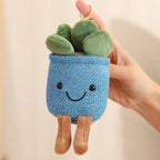 Tulip & Succulent Plant Plush Toy – Cute Stuffed Doll Bookshelf Décor, Soft Kawaii Pillow Pendant & Birthday Gift for Girls