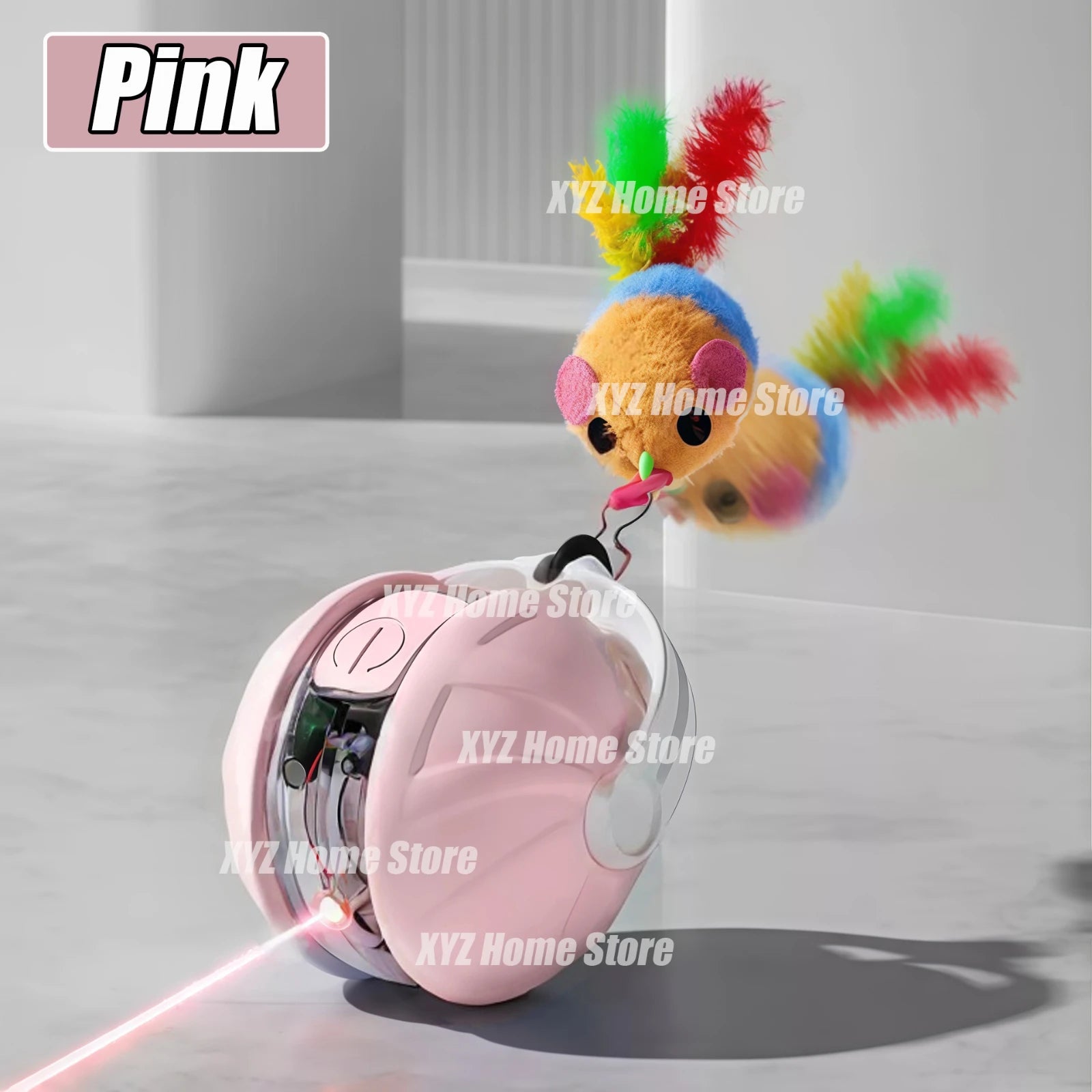Upgraded Cat Interactive Ball Toys Infrared Automatic Rolling Ball Tail Rechargeable Smart Pet Toy Cat Training Imitate Mouse