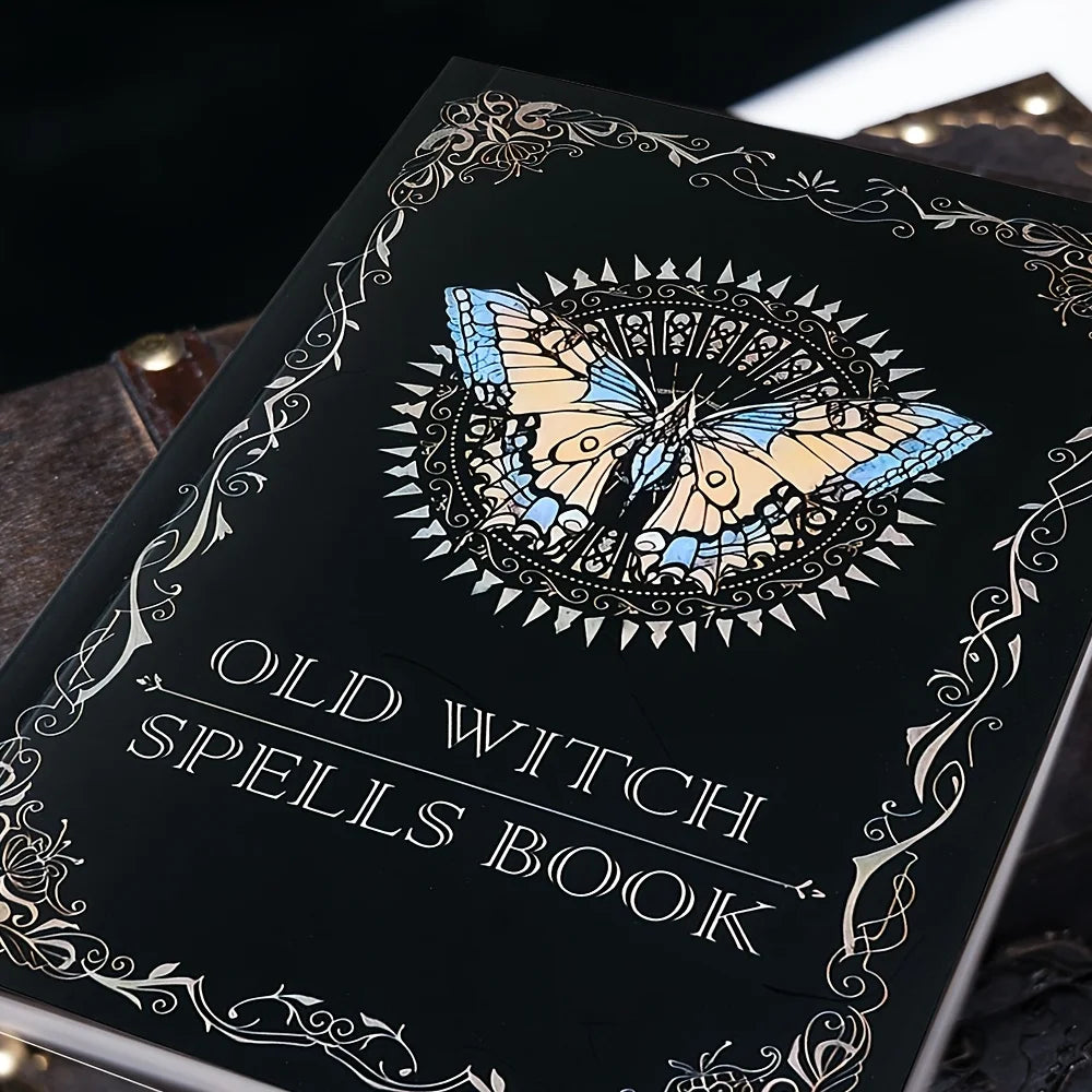 Old Witch Spells Book - Essential Tool for Witches & Wizard Beginners,  Perfect for Birthdays, Easter, Christmas, Halloween Gift