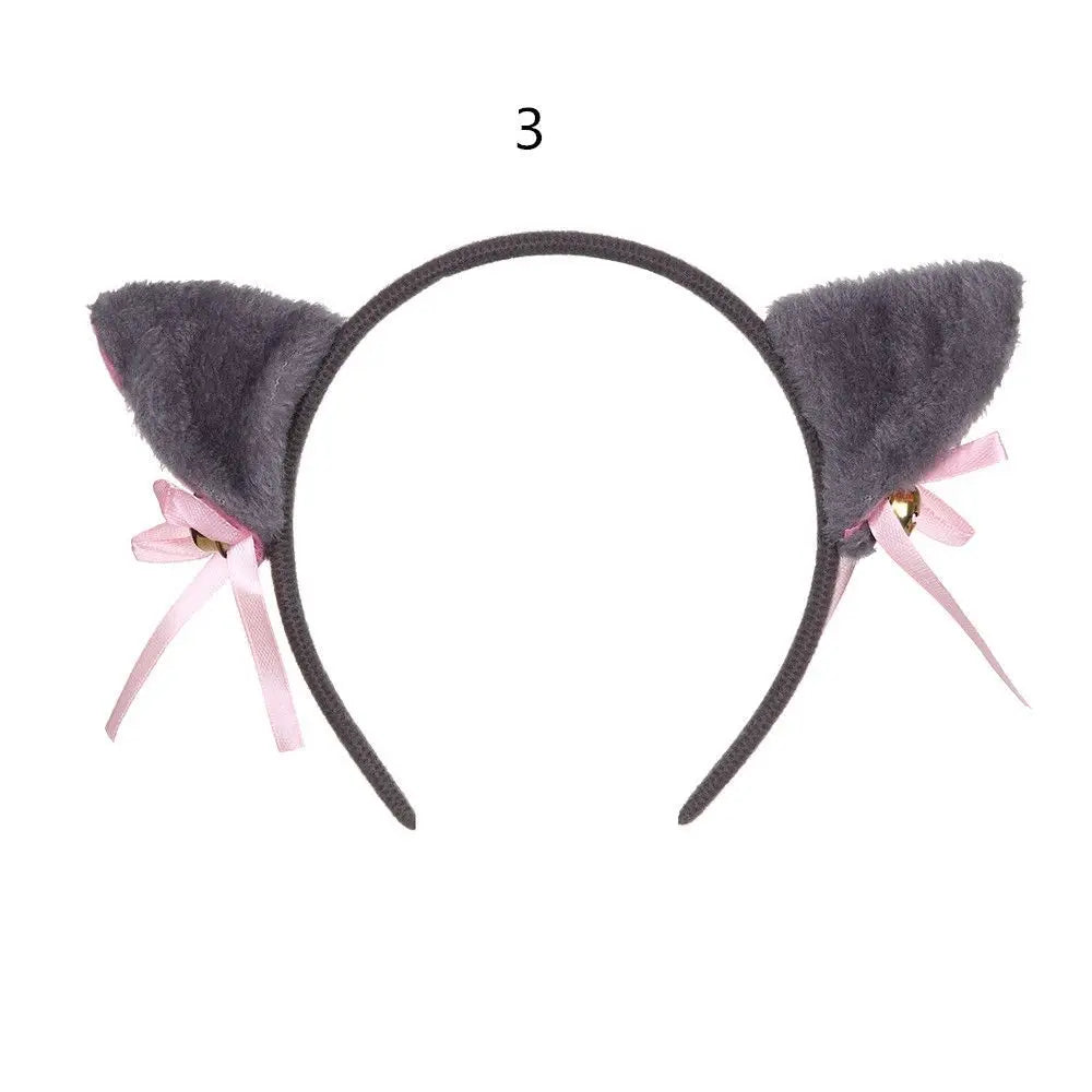 Cute Lace Black Cat Ears Headband Women Girls Hair Hoop Party Decoration Sexy Lovely Cosplay Halloween Costume Hair Accessories