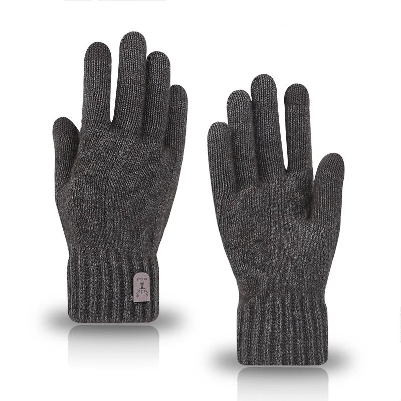  4colors Winter Warm Gloves Touchscreen Unisex Knit Finger Gloves Machine Washable Ideal for Travel Cycling Sports