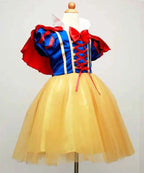 Kids Snow White Princess Costume Dress with Cape