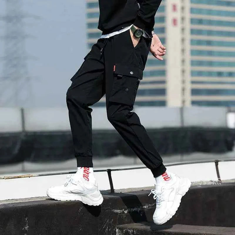 2026 New Trendy Solid Color Pants, Multi Flap Pocket Men's Cargo Pants, Loose Casual Outdoor Pants, Hombre Work Pants oversized