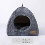 Heated Cat Bed – Self Warming Triangle Cat Cave for Indoor Pets