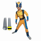 Kids Wolverine Costume Jumpsuit with Mask – Deluxe Superhero Outfit