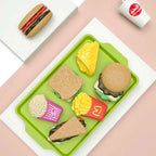 Children Hamburger Pretend Play Cooking Toys Set Mini Simulation Food Kitchen Toys For Girls Sandwich Fries Burger Assembly Game