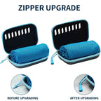 Camping Cooling Towels with EVA Case, Compact & Portable Travel Ice Towel Quick Dry Towels for Sports Gym, Hiking and Yoga