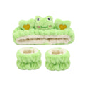 3Pcs Set Makeup Headband Wristband Set Cute Animal Face Wash Cleaning Spa Hairhand for Women