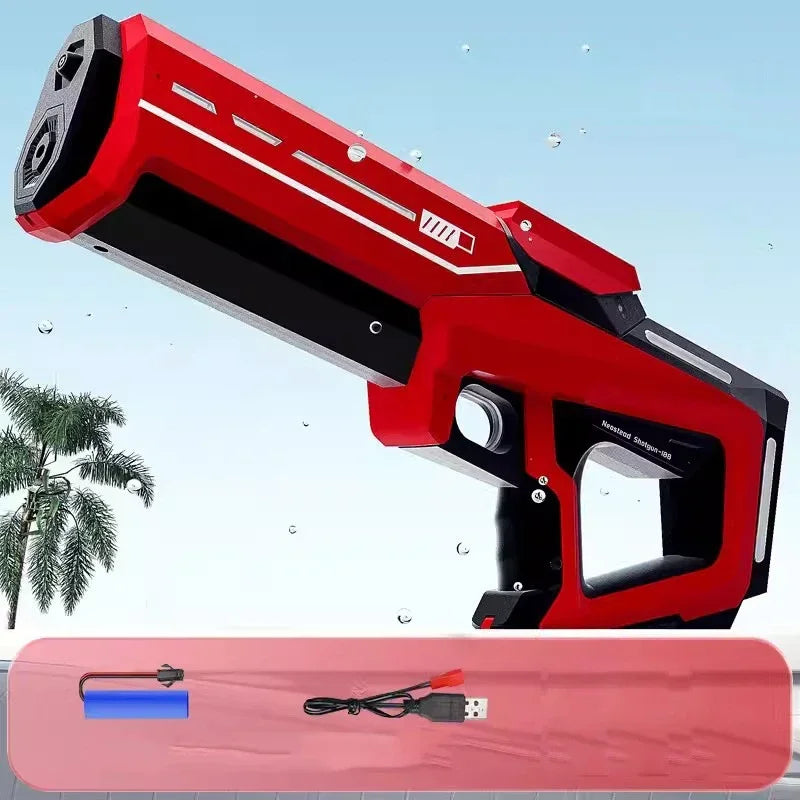 Electric Automatic Water Storage Gun Toys Portable Children Summer Beach Outdoor Fight Fantasy Spray Gun Toys Boy Kid Adult Game