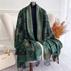 Bohemian Autumn Scarf Cashmere Women Jacquard Pashmina Design Floral Female Thick Blanket Soft Bufanda Warm Shawl Poncho Stole