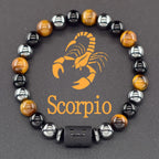 12 Zodiac Sign Bracelet Homme Constellation Bracelet for Men Aries Virgo Leo Libra Charm Bangle Women Friendship Jewelry on Hand