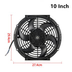 Universal 7/9/10/12/14/16 Inch 12V 80W 2100RPM Car Air Conditioning Cooling Fan Blade Cool Mounting Kit CF-1001