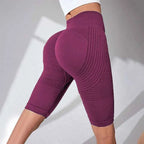 Cellulite 3D  Biker Shorts, High Waisted Butt Lifting Tummy Training Control, 8" Anti Cellulite workout shorts for Gym