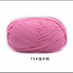 40-50g/Set 4ply Milk Cotton(80%) Knitting Yarn Needlework Dyed Lanas For Crochet Craft Sweater Hat Dolls At Low Price