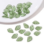 50/100Pcs Acrylic Green Leaf Spacer Charms Beads For DIY Pendant Keychain Necklace Bracelet Jewelry Making Crafts Accessories