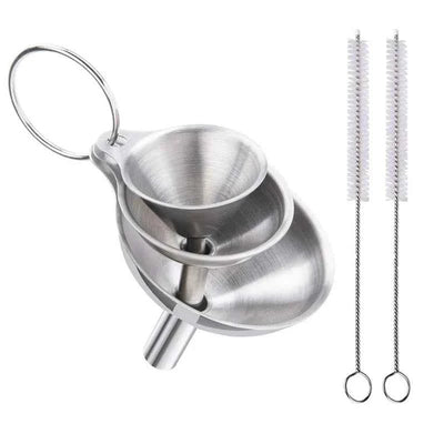 3–5 Pcs Stainless Steel Kitchen Funnel Set – Food Grade Bottle Filling & Spice Transfer Tool