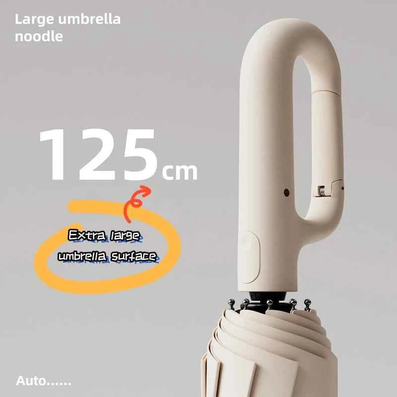 Extra Large Reinforced Wind-resistant Rain-resistant Dual-purpose UV-resistant Fully Automatic Ring-buckle Umbrella