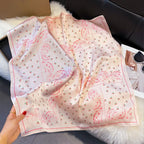 2025 New Fashion 70X70cm Women's Scarf Silk Paisley Print Scarf Square Shawl Decorative Headband Neck Luxury Design Bandana