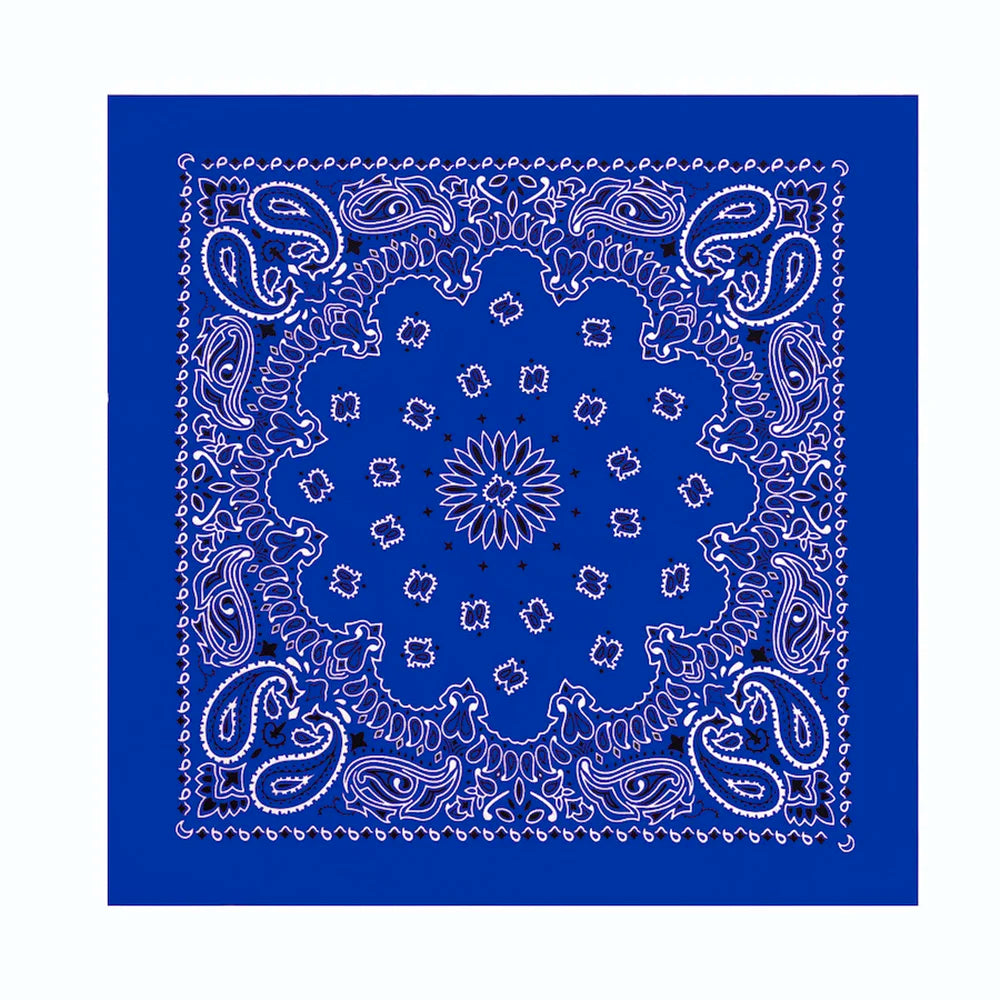 70CM Oversized Hip Hop Amoeba Cashew Cotton Square Bandana Scarf Headband Black Paisley Gifts For Men/Boys/Girls
