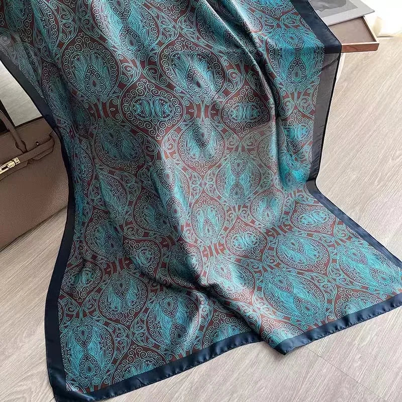 Spring Scarf Women's Luxury Design Polyester Material Smooth Scarf Soft Shawl Beach Scarf