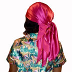 90*90cm Silk Scarves Women Square Satin Hijab Scarf Plain Handkerchief Shawls Wraps Head Scarf Female Headband Islamic Bandanna