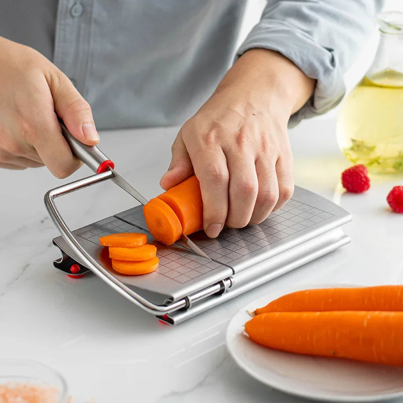 muntifunction stainless steel butter cheese ham dividing cutting machine slicers knife with scale kitchen tools bar accessories
