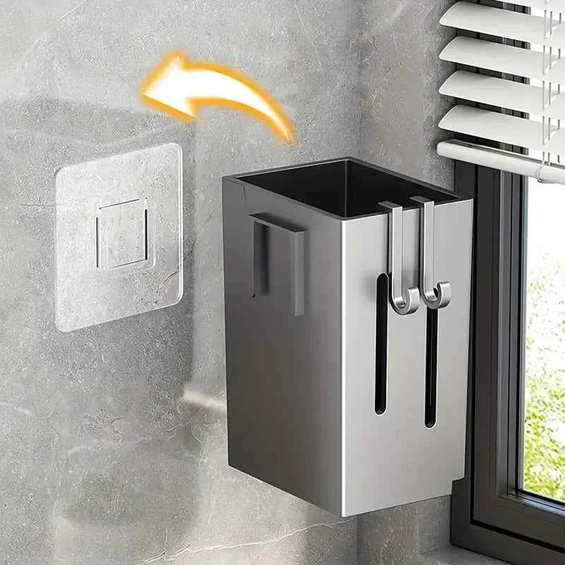 1pc/2pcs Wall-mounted Chopstick Holder Household Kitchen Sink Tableware Storage Rack Punch-free Drain with Water Tray with Hook