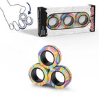Magnetic Rings Fidget Toy Set Adult Fidget Magnets Spinner Rings Fidget Pack Great Gift for Adults Teens (3PCS)