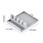 Multi-Function Kitchen Spatula Rack – Spoon Rest & Pot Lid Holder