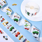 500/1000 Pcs Easykart Truck Vehicle Stickers Construction Stickers Roll For Kids Teens Vehicle Car  Potty Stickers For Home Part