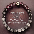 Eye Bracelets for Women Cute Spring Summer Beach Holiday Jewelry Natural Stone Beads Bangles Purple Black Gray Beads Bracelts