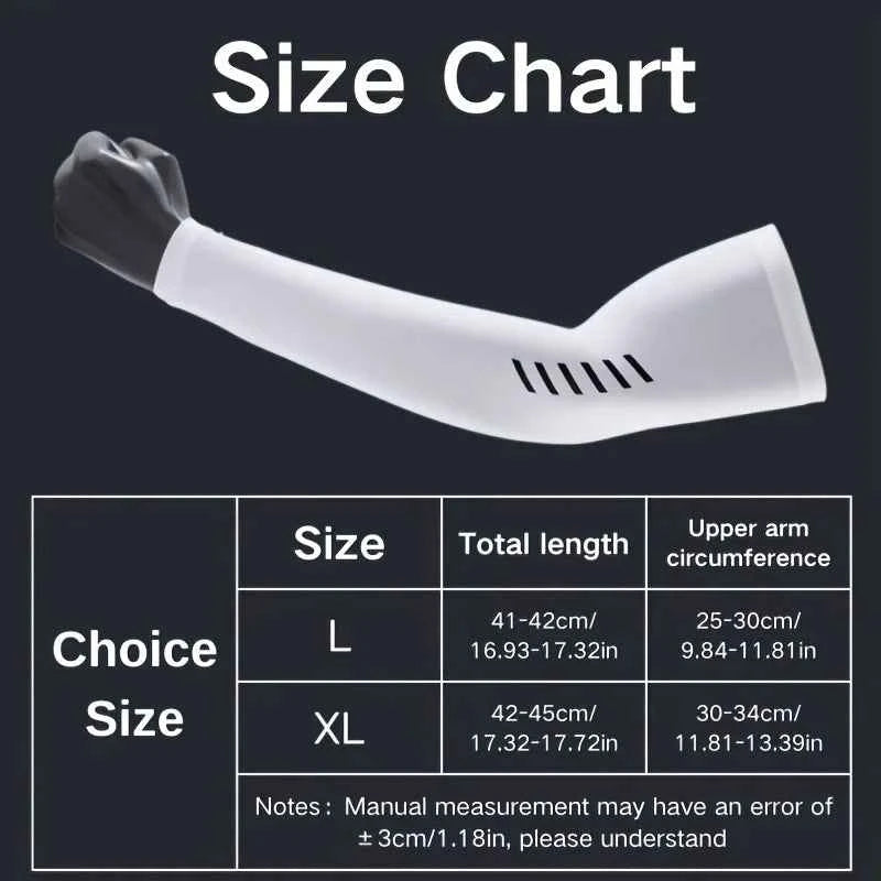 2Pairs Ice Silk Sleeves Breathable UV Protection Cooling Hiking Arm Sleeves Basketball Cycling Running Outdoor Sport Sleeves