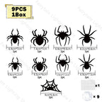Halloween Bat & Spider Night Light Wall Decor – 3D Glow Stickers