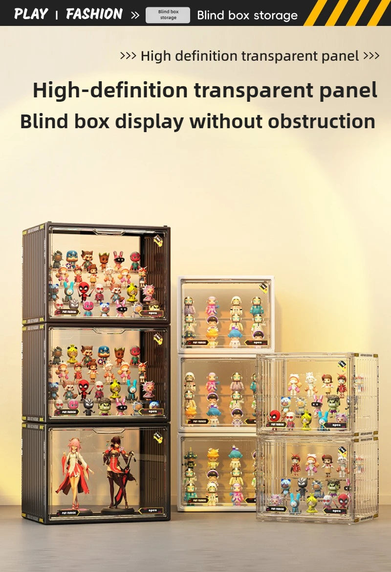 Three Layer Acrylic Display Rack Transparent Showcase Handmade Anime Car Model Blind Box Storage Box Jewelry Sorting Box