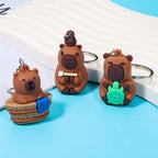 Creative Cute Capybara Keychains For Car Keychain Anime Cartoon Capibala Pendant  Women Doll Keyring Charm Holiday Gifts Jewelry
