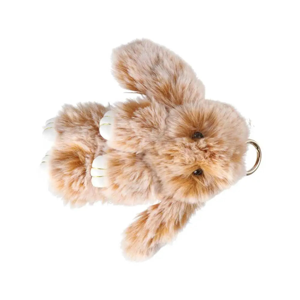 Fluffy Bunny Plush Keychain Cute Rabbit Bag Charm