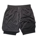 Camouflage Running Shorts, Men's Gym Sports Shorts 2-in-1, Quick Dry Exercise Training, Outdoor Sports Fitness Jogging Shorts