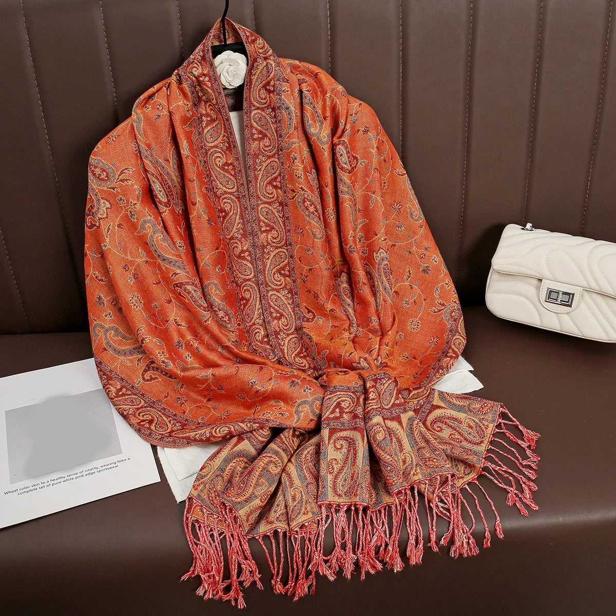 2025 new ethnic style retro shawl cashew flower geometric scarf cloak tassel scarf multi-color variety options available