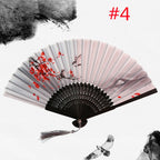 Folding Hand Fan Weddings Traditional Chinese Japanese Korean Art Craft Gift Bamboo Room Dance Props Wood Fans Home Decorations