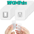 Double-Sided Adhesive Wall Hooks Hanger Strong Transparent Suction Cup Sucker Hooks Kitchen Bathroom Storage Plug Socket Holders