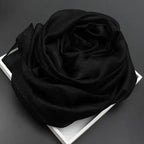 2025 Women's Pure Color Linen Scarf Long Bohemian Beach Wrap Shawl Summer Sunscreen Hijab Stole Versatile Fashion Accessory