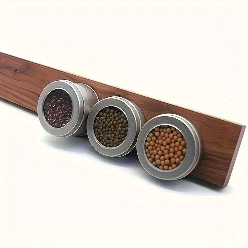 1pc, 16inch Walnut Magnetic Knife Holder For Wall, Magnetic Knife Strip, Powerful Wooden Magnet Knife Rack For Kitchen Knives