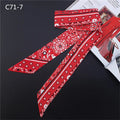 New Design Luxury Brand Scarf Paisley Print Silk Scarf Women Handle Bag Ribbons Fashion Head Scarf Small Long Scarves