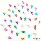 40Pcs Vine Leaf Shaped Alloy Hair Braid Ring Vintage Hair Pin For Dreadlock Women Girls summer Hair Accessories Loc Hair Jewelry