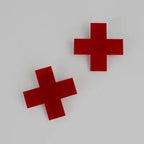 Y2K Anime Girls Red Cross Hair Clips for Women Girls Hair Accessories Hiphop Punk Barrettes Hair Pins Hairwear Cool Unique