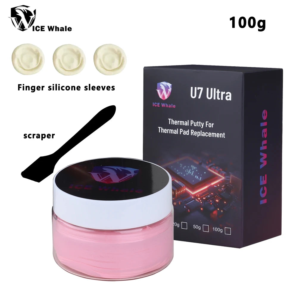 ICE Whale U7 Ultra Thermal Putty For VGA GPU IC Processor Rapid Cooling Thermal Pad Heat Blocking Putty High Performance