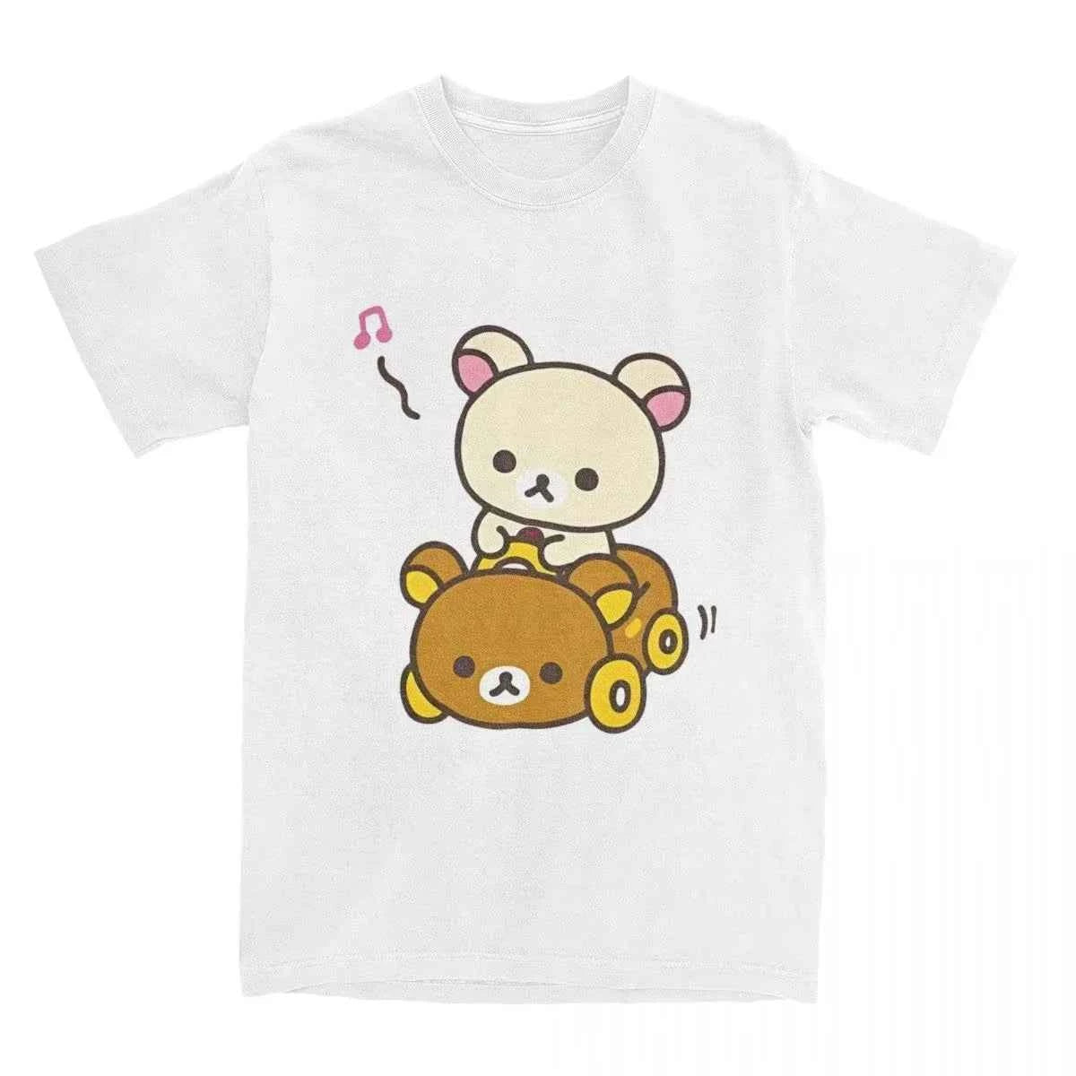 Round Neck Short Sleeve T-shirt for Men and Women with Car Hipster Style Summer Short Sleeve T Shirts Streetwear Women T Shirts